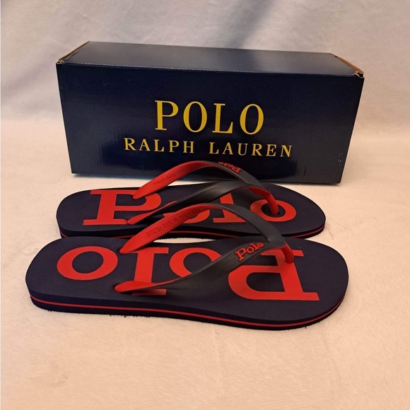 Men's sz 9/10 Polo Ralph Lauren Flip Flops - Picture 5 of 9
